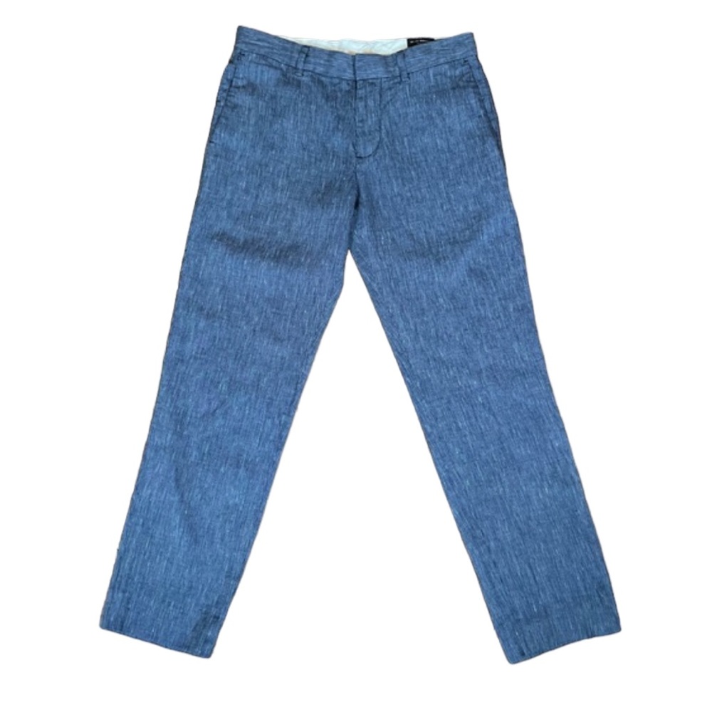 EUC Club Monaco “Sutton” Slim Fit Linen Cropped Pants (H)